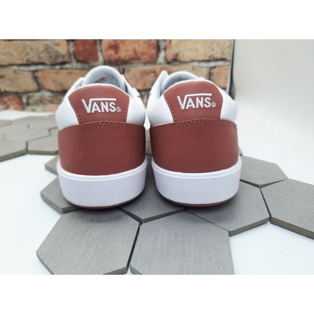 MEN VANS SKATE LOWLAND CC Sz 11.5 Brown Tan Red White  Comfycush  2-Tone Leather - Picture 7 of 10